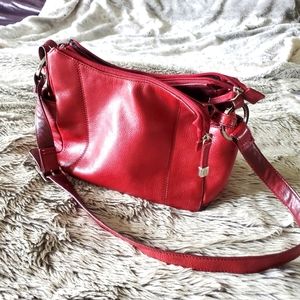 LA DIVA Italian Leather Design Red Like New